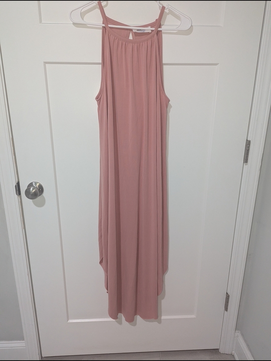 Double Zero Dresses & Skirts - Double Zero Sleeveless Angled Maxi Dress in Dusty Rose